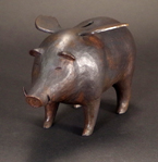 Flying Boar Bank - Bronze Sculpture